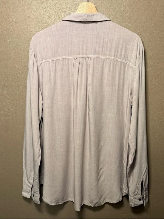 Maurice's Utility Relaxed Button Down Shirt Dusty Pink Women's Size XL Feminine - Picture 6 of 13